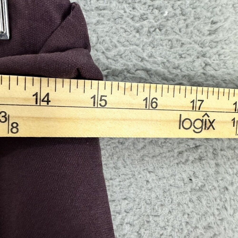 Leith pants womens medium purple wide leg tie waist pockets high waist cropped - Picture 2 of 9